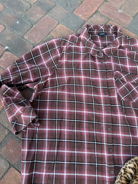 Torrid red plaid dress — alternate view